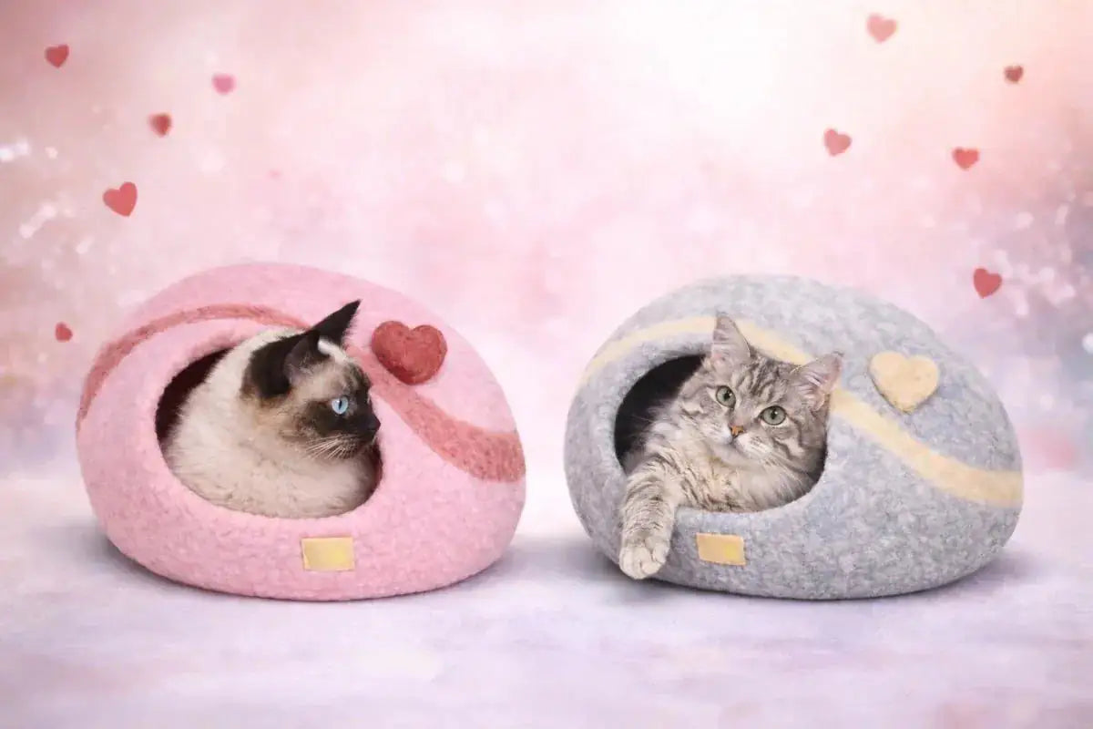 WoolNest Charm - handgemaakte wollen kattenmand