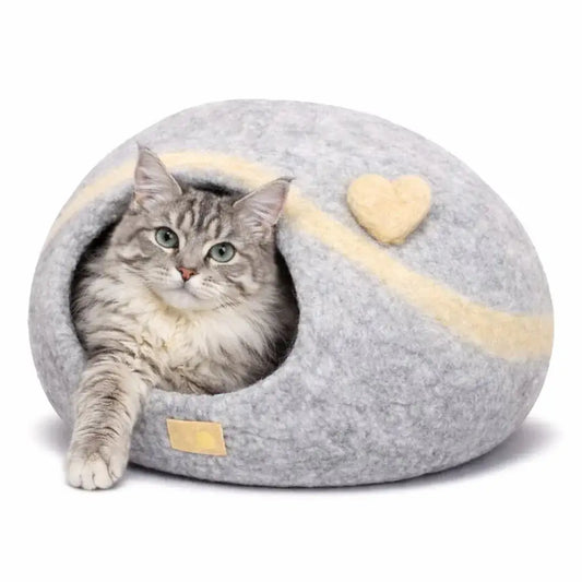WoolNest Charm - handgemaakte wollen kattenmand