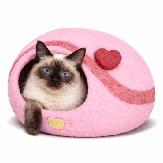 WoolNest Charm - handgemaakte wollen kattenmand