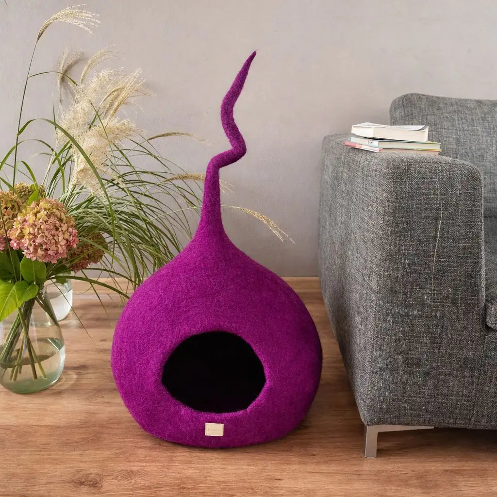 WoolNest Delux - handgemaakte wollen kattenmand
