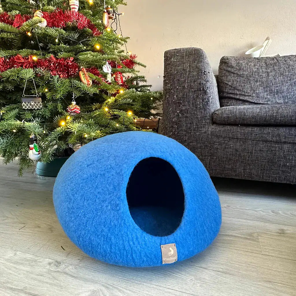WoolNest Premium - handgemaakte wollen kattenmand