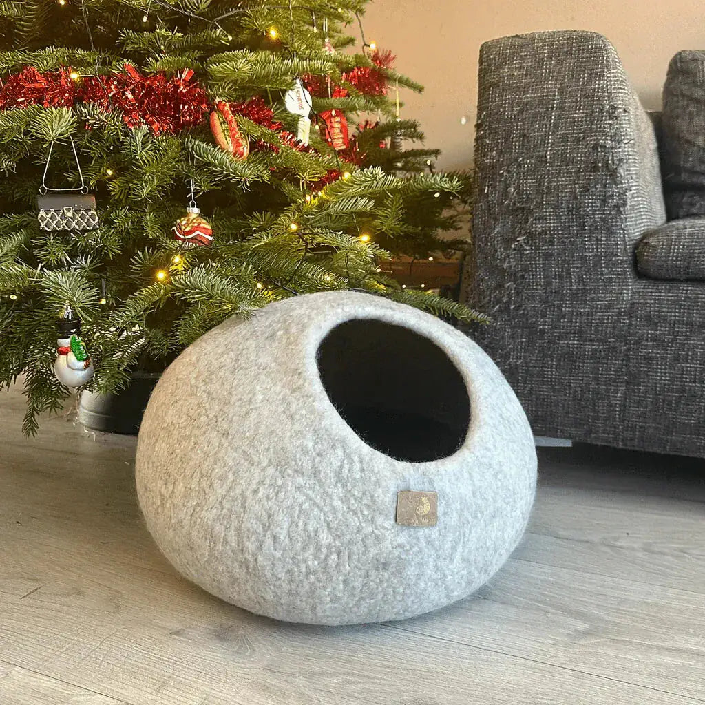 WoolNest Premium - handgemaakte wollen kattenmand